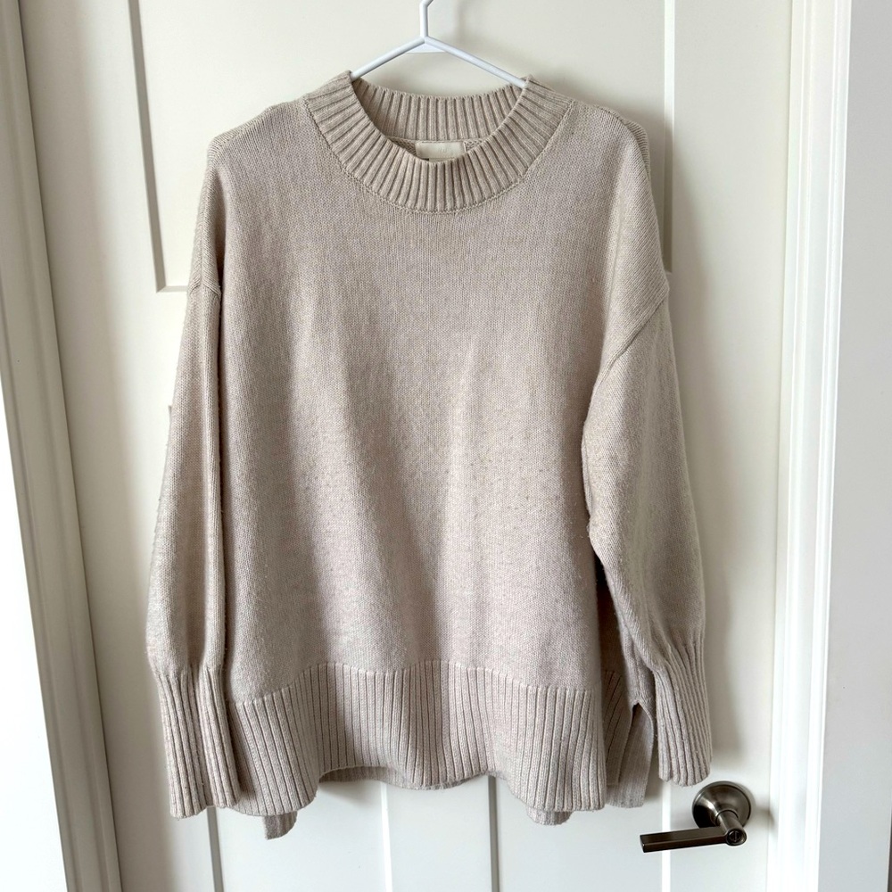 H&M Wool blend Mock Turtleneck Cream Sweater